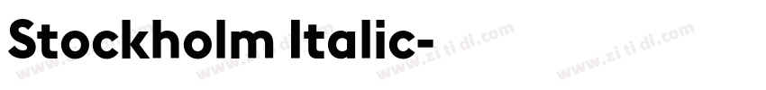Stockholm Italic字体转换